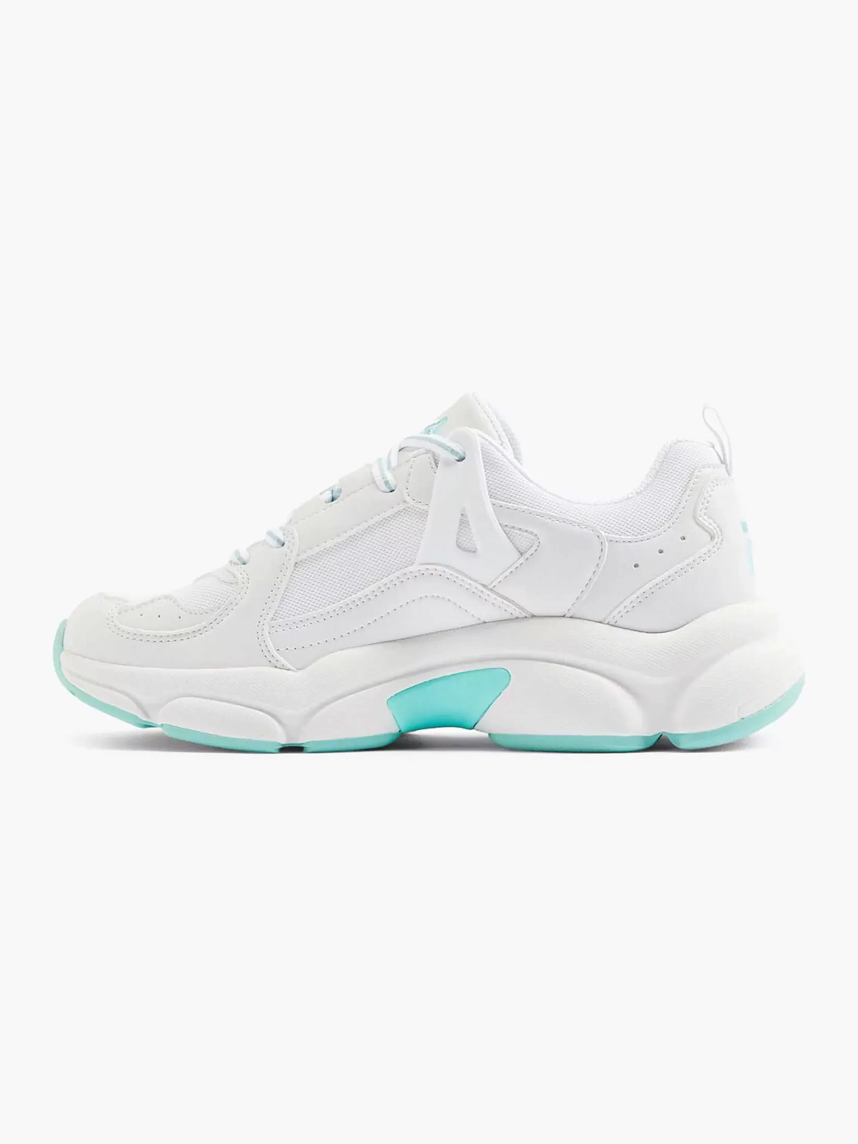 Best Sale FILA Weiser Klobiger Sneaker Mit Turkisfarbener Sohle